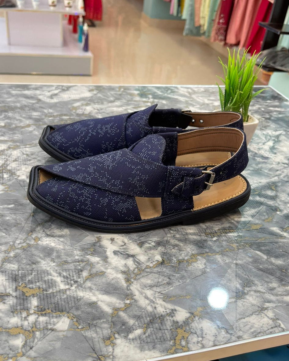 Handmade Black Peshawari Chappal