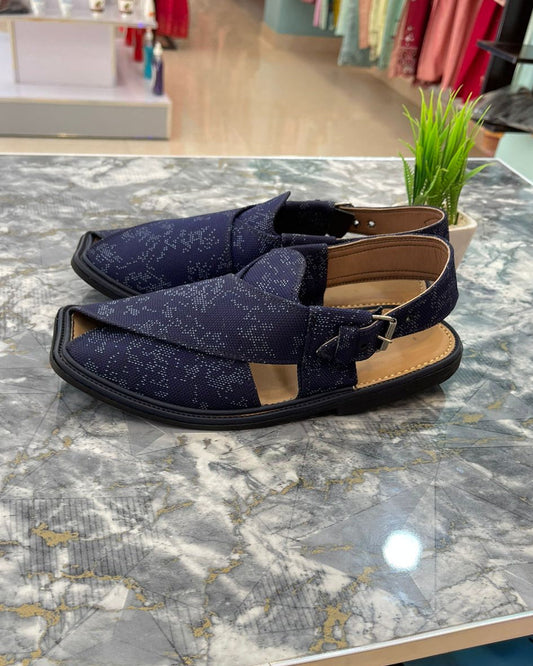 Handmade Black Peshawari Chappal