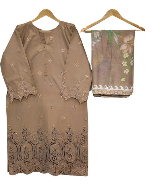 Luxury Lawn with Fine Embriodary 3Pc