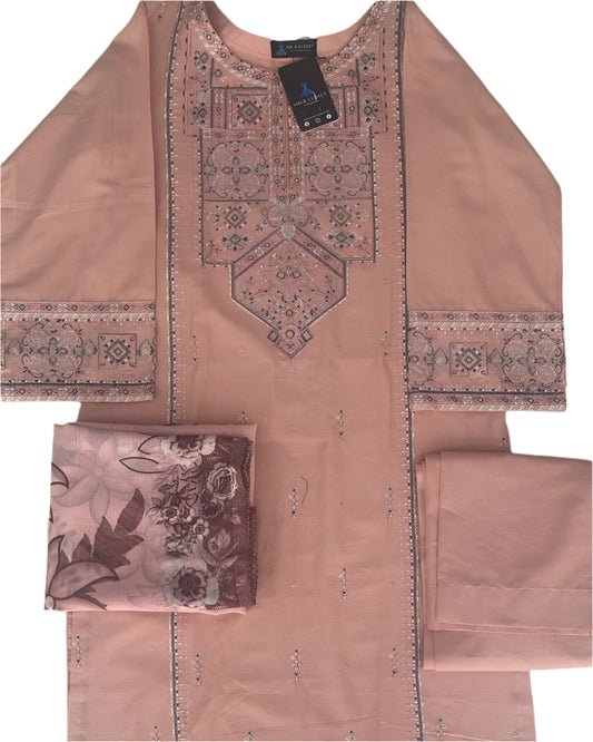 Luxury Lawn with Fine Embriodary 3Pc